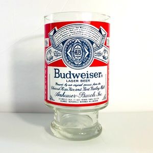 Vintage Budweiser beer glass